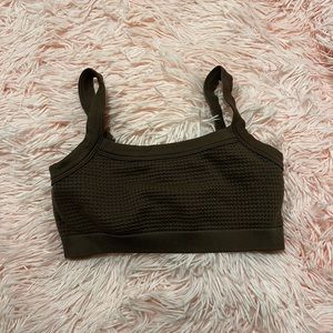 Brown bralette top